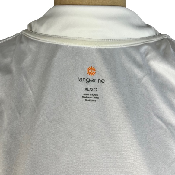 Tangerine white women’s lightweight full zip workout warmup jacket SZ XL - Picture 8 of 13